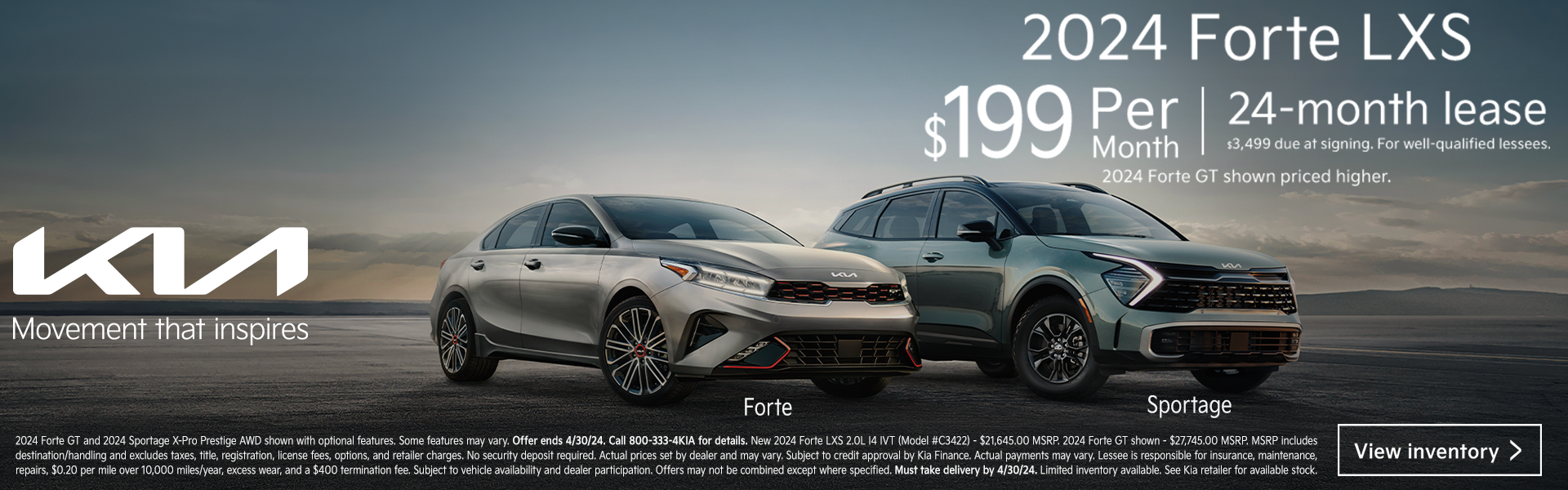 2024 Forte LXS $199